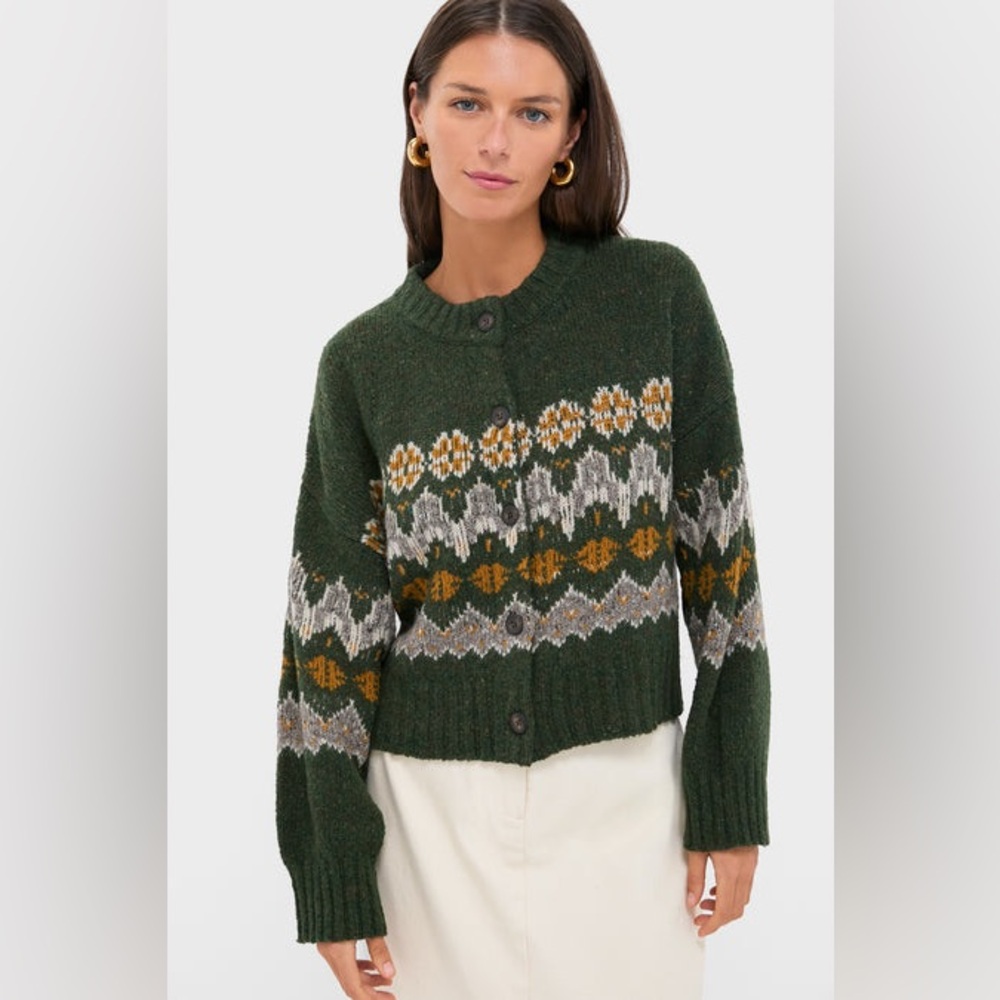 ALTUZARRA Dark Forest Fairisle Cammie Sweater - M